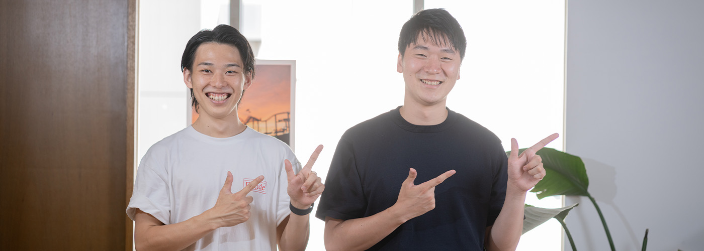 株式会社JUT JOY SI事業部 エンジニア 岡田 佳祐 / SI事業部 エンジニア 江沢 優駿